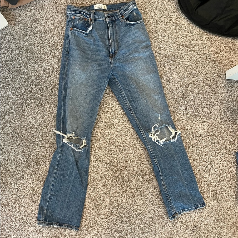 Abercrombie 2R the ankle straight ultra high rise